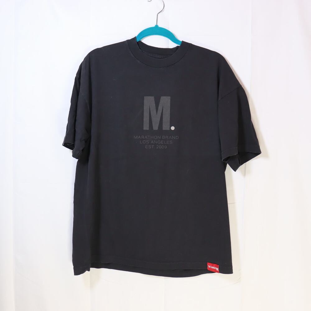 The Marathon Clothing Big M T-Shirt Black Streetwear Size L‎
